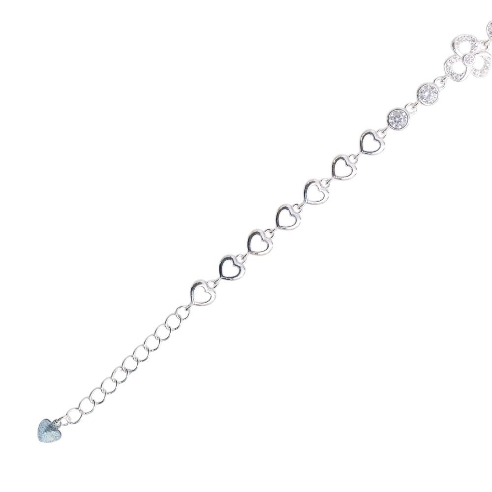 Lắc tay 3 hoa ba cánh viền tim – SP3735 - Ảnh 4