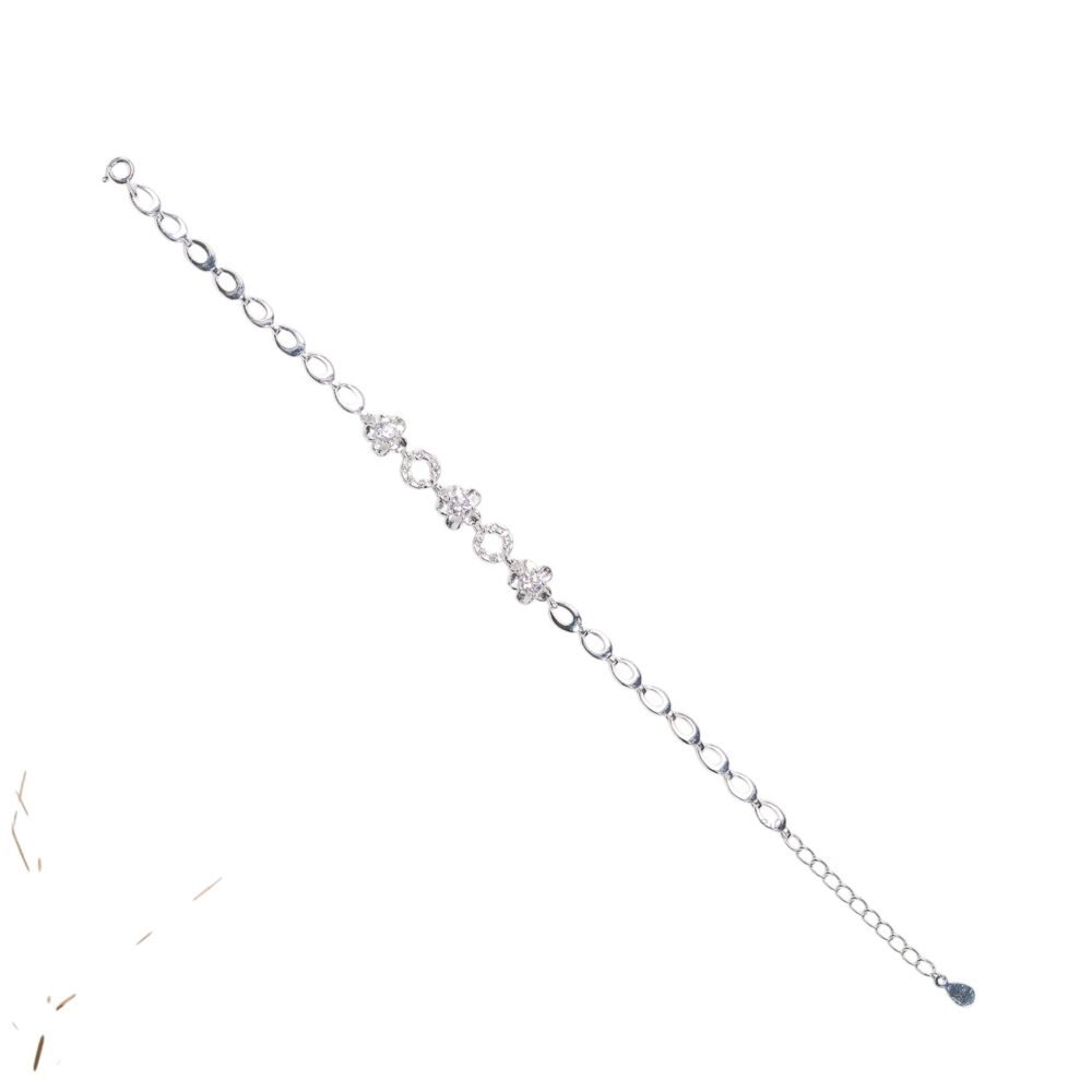 Lắc tay hoa 5 cánh & đá – SP3736 - Ảnh 2
