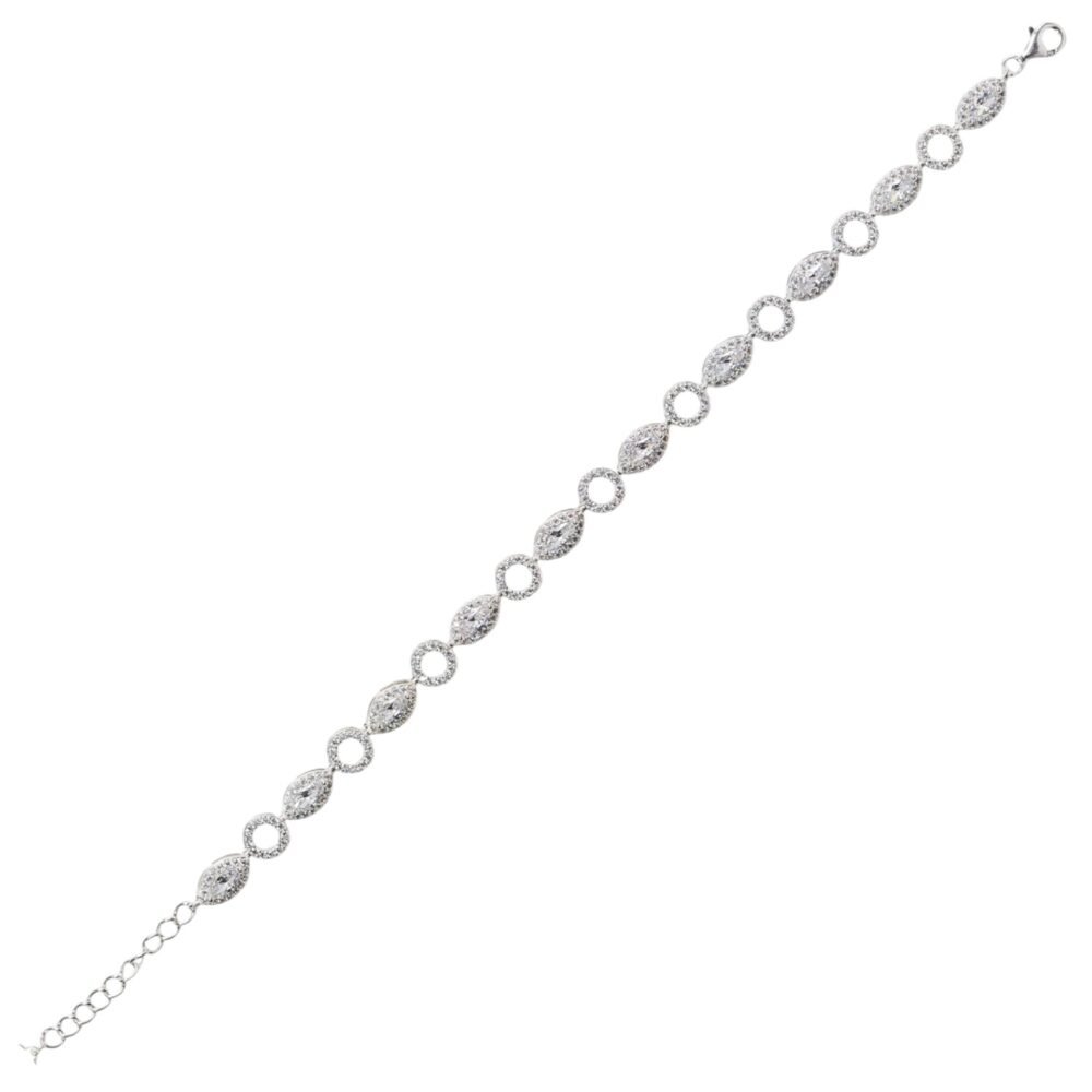 Lắc tay giọt nước & hình tròn đính đá – SP3742