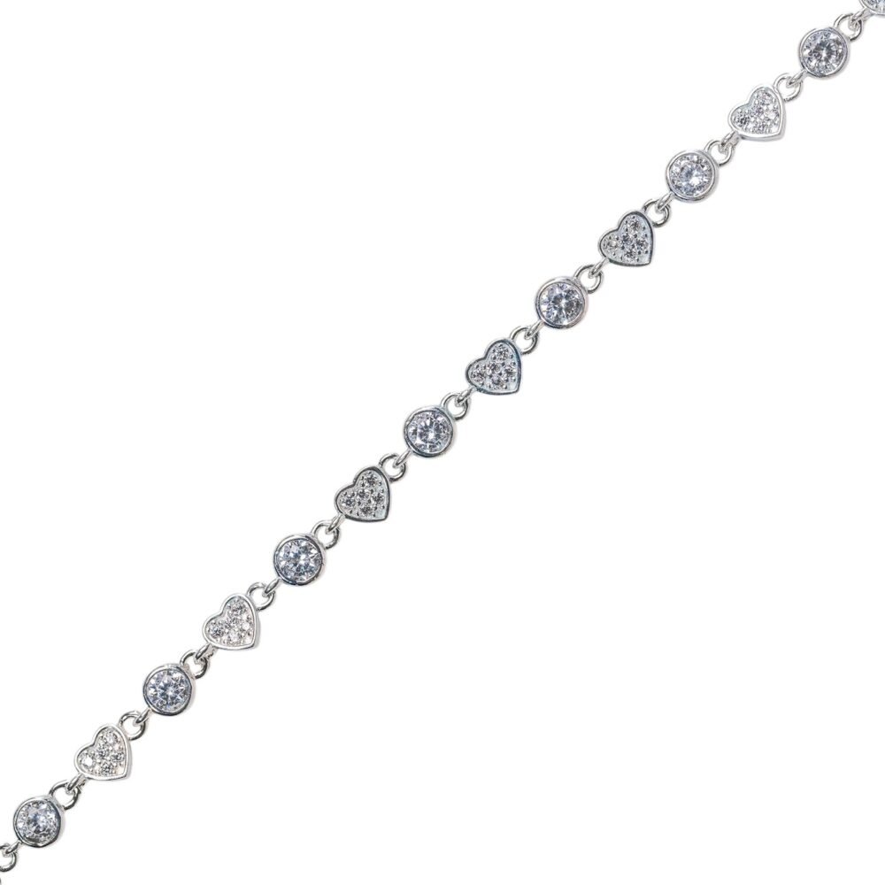 Lắc tay vòng đá tròn nối tim – SP3908