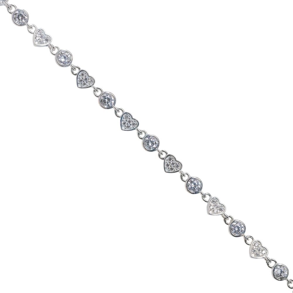 Lắc tay vòng đá tròn nối tim – SP3908 - Ảnh 3