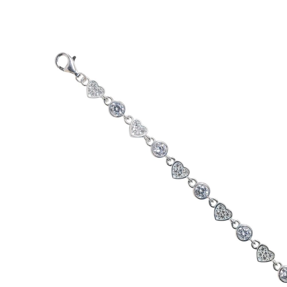 Lắc tay vòng đá tròn nối tim – SP3908 - Ảnh 4