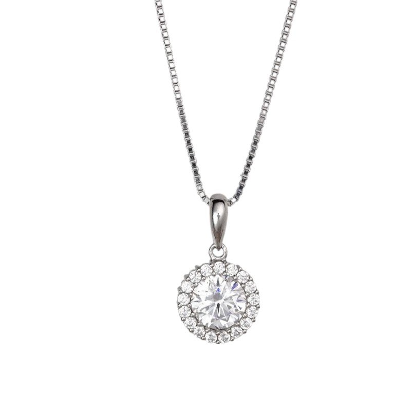 Dây chuyền tròn viền đá – SP1207