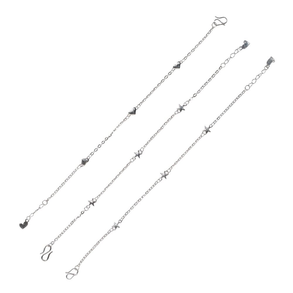 Lắc tay bạc mềm ngôi sao nhỏ sáng lấp lánh