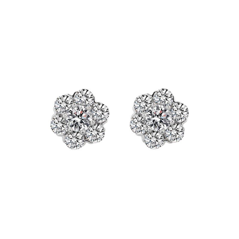 Khuyên tai nữ kim cương Moissanite 0.5 Carat
