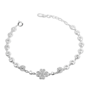 Lắc tay bạc cỏ bốn lá may mắn - 240