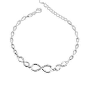 Lắc Tay bạc vô cực đá giọt nước - 3721