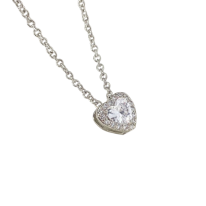 Bộ trang sức bạc S925 trái tim đính zircon - K0002