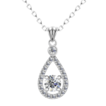 Dây chuyền bạc S925 giọt nước đính moissanite 💎 – K0004