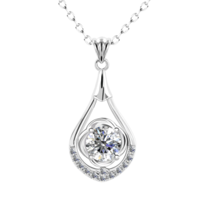 Dây chuyền bạc S925 giọt nước moissanite 💎 - K0006