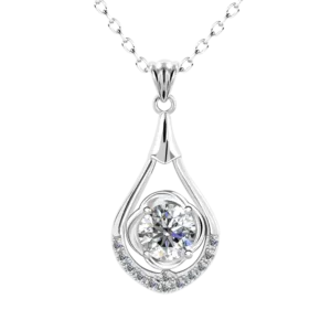Dây chuyền bạc S925 giọt nước moissanite 💎 - K0006