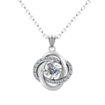 Dây chuyền bạc S925 mặt xoắn đính moissanite 💎 – K0007