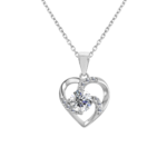Dây chuyền bạc S925 trái tim đính moissanite 💎 – K0009