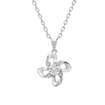 Dây chuyền bạc S925 hoa đính moissanite 💎🌸 – K0010