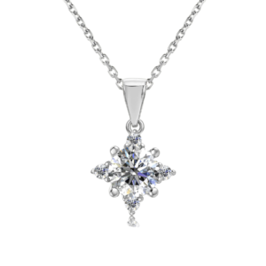 Dây chuyền bạc S925 mặt sao đính moissanite 💎⭐ - K0011