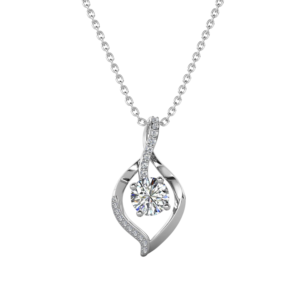 Dây chuyền bạc S925 giọt nước đính moissanite 💎 - K0016