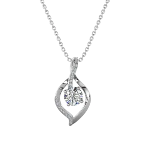 Dây chuyền bạc S925 giọt nước đính moissanite 💎 - K0016