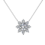 Dây chuyền bạc S925 hoa cúc đính moissanite 🌼💎 – K0017