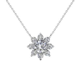 Dây chuyền bạc S925 hoa cúc đính moissanite 🌼💎 - K0017