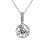 Dây chuyền bạc S925 moissanite round cut 💎 – K0018