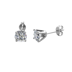 Bông tai bạc S925 moissanite solitaire 💎 0.3 CT - K0019