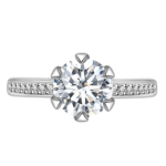 Nhẫn bạc S925 moissanite 1CT VVS1 💎 – K0033