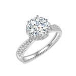 Nhẫn bạc S925 moissanite 1CT 💎 – K0034