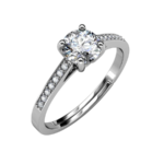Nhẫn bạc S925 moissanite solitaire 1CT – K0038