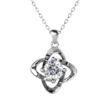 Dây chuyền bạc S925 moissanite 1CT – K0043