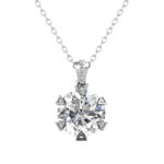 Dây chuyền bạc S925 moissanite 3CT sang trọng – K0045