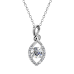 Dây chuyền bạc S925 moissanite giọt nước 💎 1CT – K0046