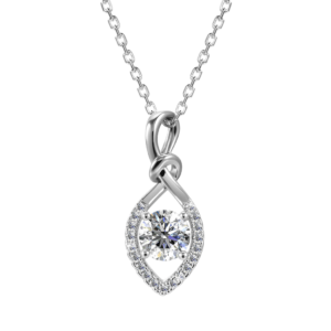 Dây chuyền bạc S925 moissanite giọt nước 💎 1CT - K0046