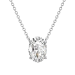 Dây chuyền bạc S925 moissanite oval VVS1 – K0058