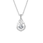 Dây chuyền bạc S925 moissanite thiên nga 1 CT – K0067