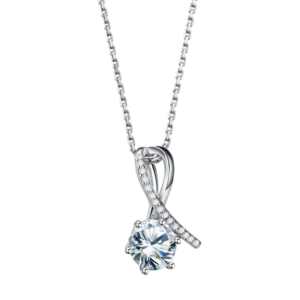 Dây chuyền bạc S925 moissanite 1CT pendant - K0072
