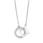 Dây chuyền bạc S925 mặt tròn vuông thanh lịch – K0080