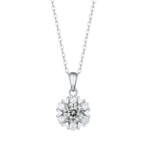 Dây chuyền bạc S925 mặt bông tuyết moissanite – K0093