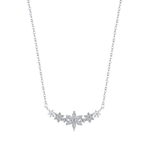 Dây chuyền bạc S925 hoa tuyết đính zircon - K0109