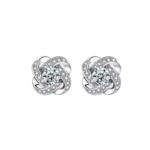 Dây chuyền bạc S925 nút thắt tình yêu đính đá – K0111