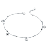 Lắc chân bạc S925 charm bướm có chuông – K0117