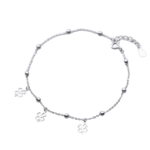 Lắc tay bạc S925 charm hoa bốn cánh – K0118