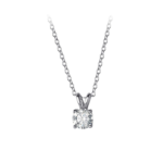 Dây chuyền bạc S925 mặt đá tròn zirconia – K0119