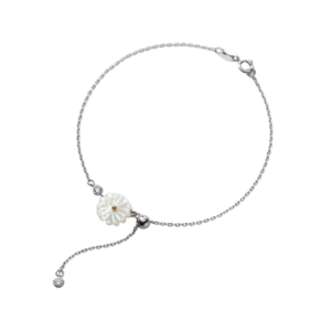 Lắc tay bạc S925 hoa cúc đính đá - K0122