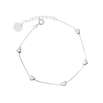 Lắc tay bạc S925 tim nhỏ dây mảnh – K0125