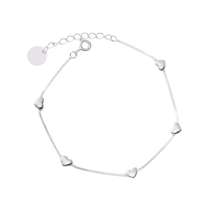 Lắc tay bạc S925 tim nhỏ dây mảnh - K0125