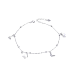 Lắc chân bạc S925 charm bướm – K0130