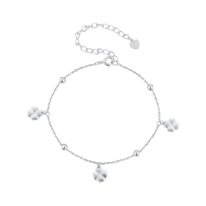 Lắc tay bạc S925 charm cỏ bốn lá - K0131