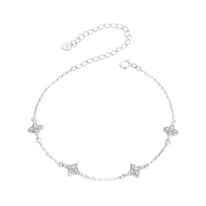 Lắc tay bạc S925 charm bướm đính đá - K0133