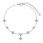 Lắc tay bạc S925 charm sao đính đá – K0136