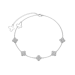 Lắc tay bạc S925 nơ đính đá zirconia – K0138